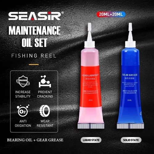 Fishing reel grease and - and, oil