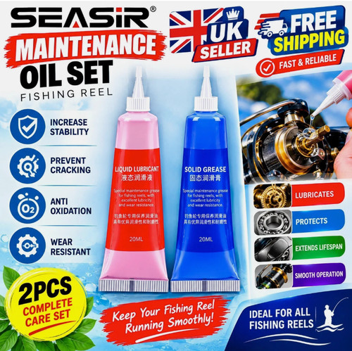 Fishing reel grease and - and, oil