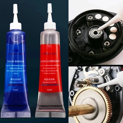 Fishing reel grease and - and, oil