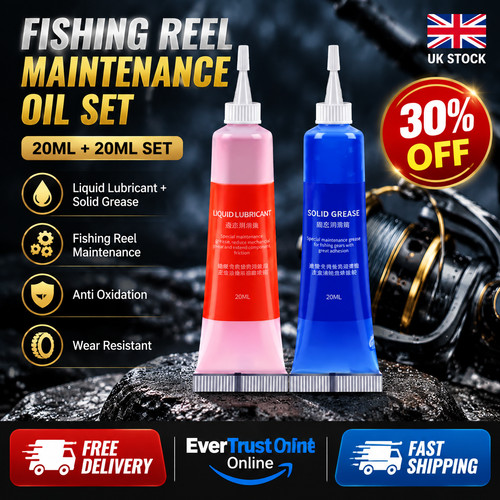 Fishing reel grease and oil - and,